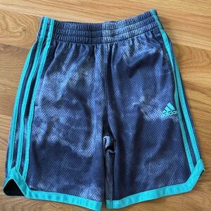 Boys Adidas Kids Navy and Teal Shorts